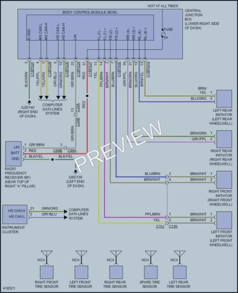 2014 LandRover RangeRoverEvoque Warning Systems wiring diagram preview