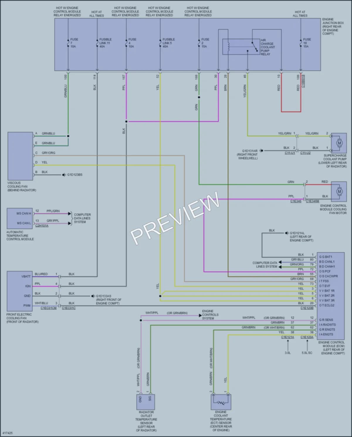 2014 LandRover RangeRoverSport Cooling Fan wiring diagram preview