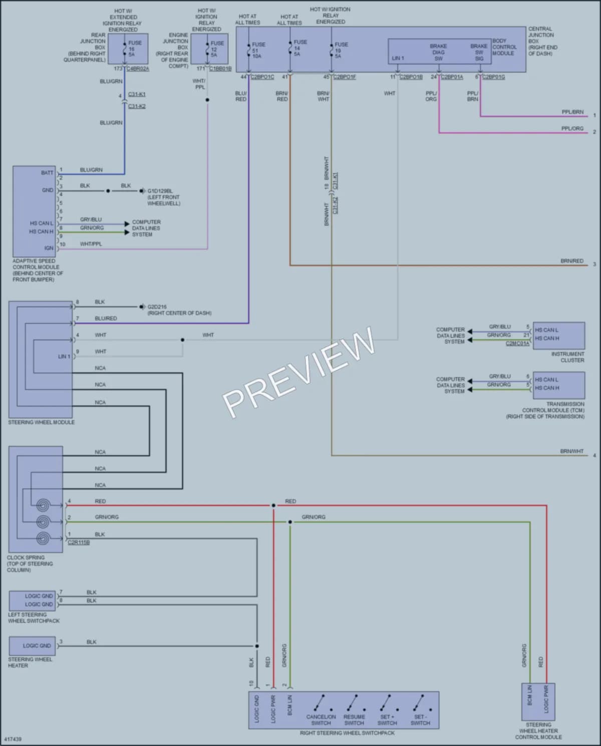 2014 LandRover RangeRoverSport Cruise Control wiring diagram preview
