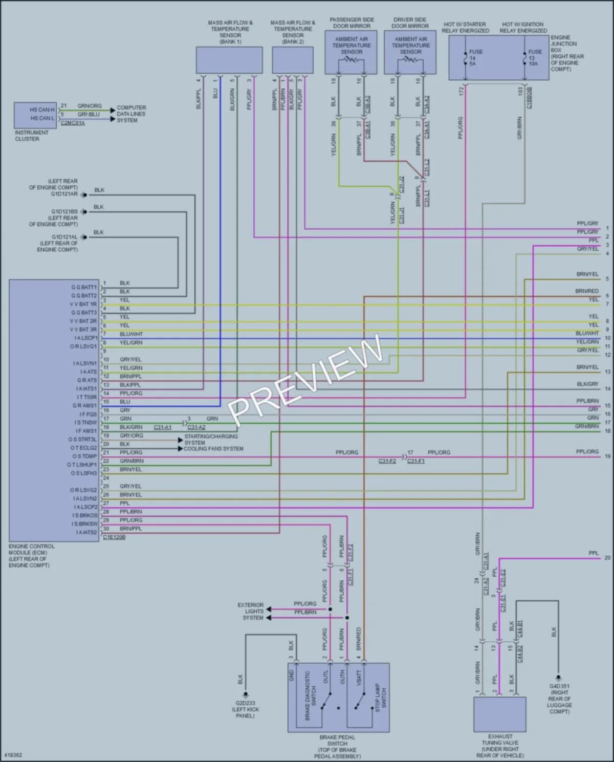 2014 LandRover RangeRoverSport Engine Performance wiring diagram preview