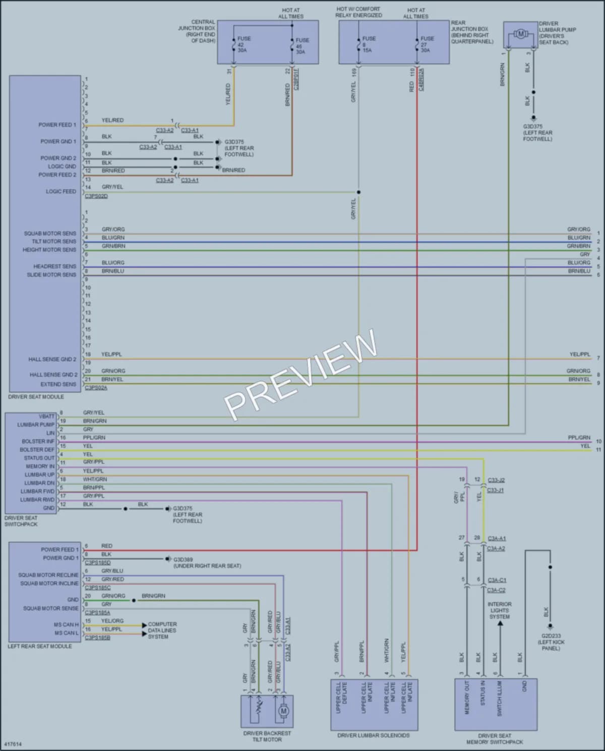 2014 LandRover RangeRoverSport Memory Systems wiring diagram preview