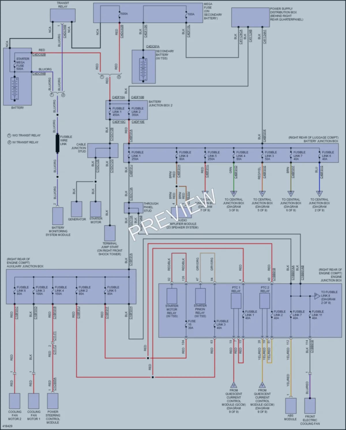 2014 LandRover RangeRoverSport Power Distribution wiring diagram preview