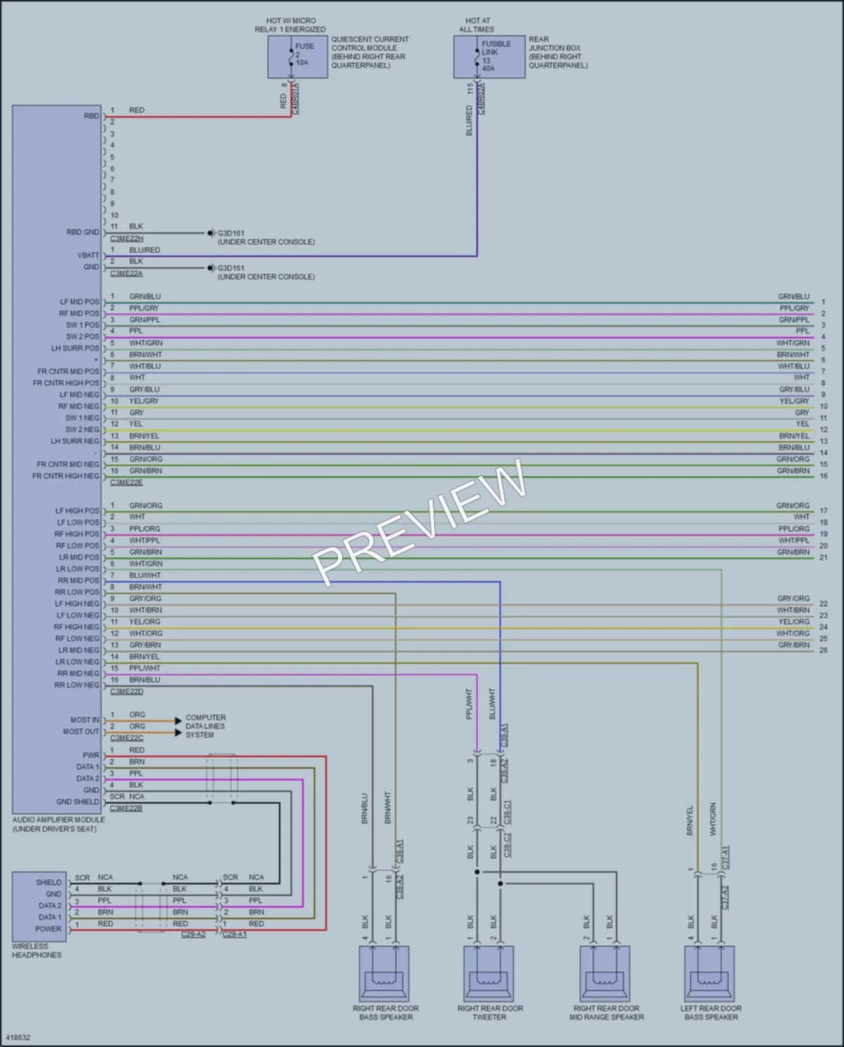 2014 LandRover RangeRoverSport Radio wiring diagram preview