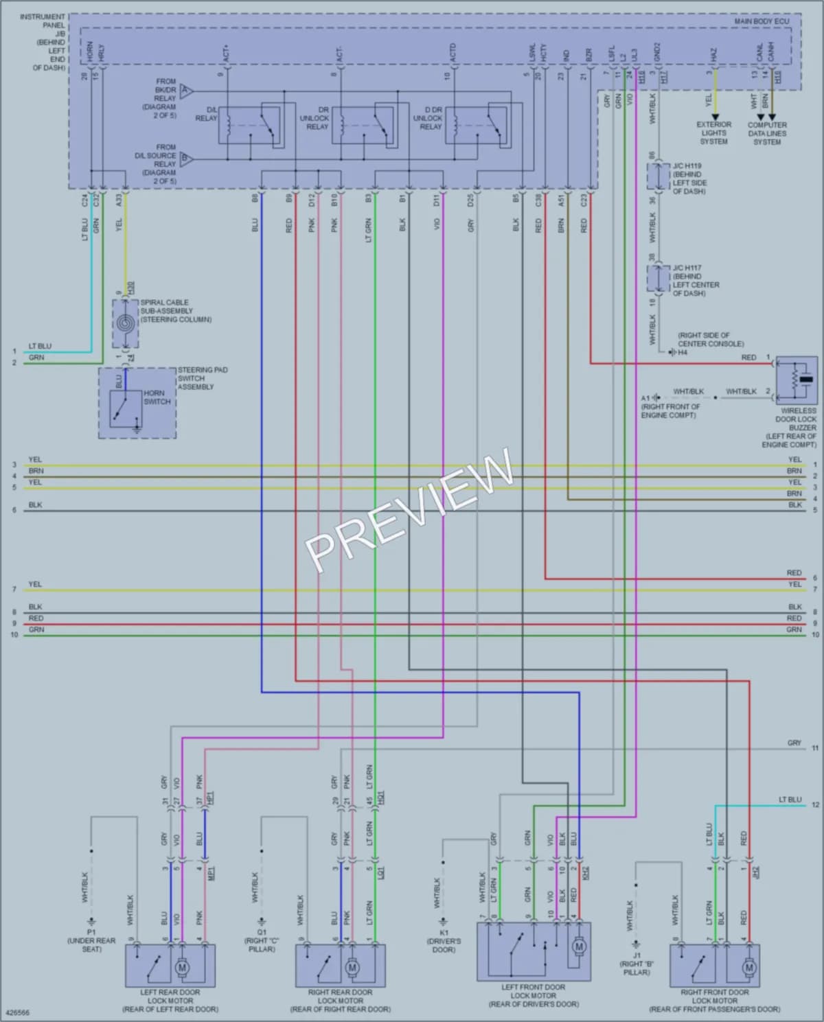 2014 Lexus CT200h Anti Theft wiring diagram preview