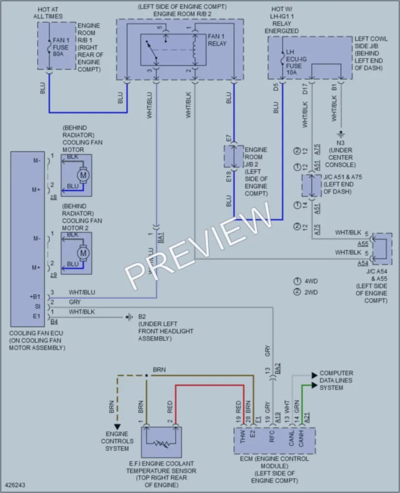 2014 Lexus GS350 Cooling Fan wiring diagram preview