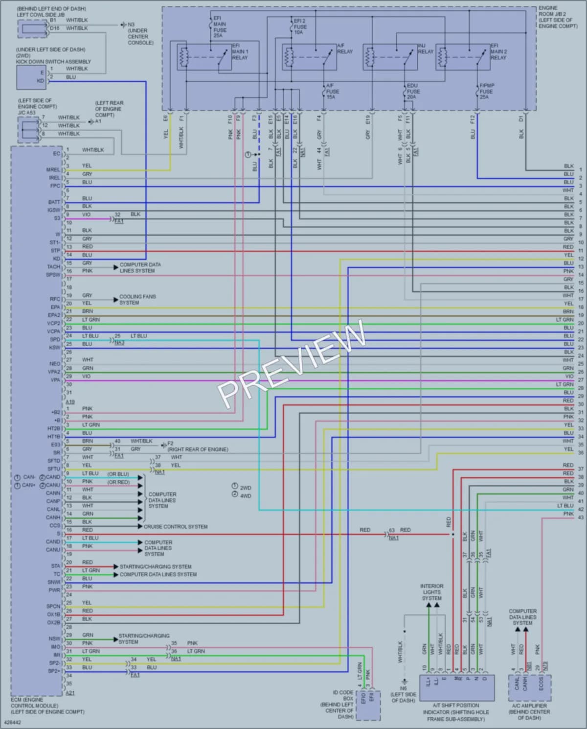 2014 Lexus GS350 Engine Performance wiring diagram preview
