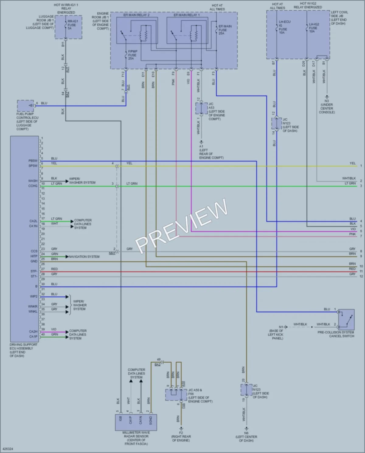 2014 Lexus GS450h Cruise Control wiring diagram preview