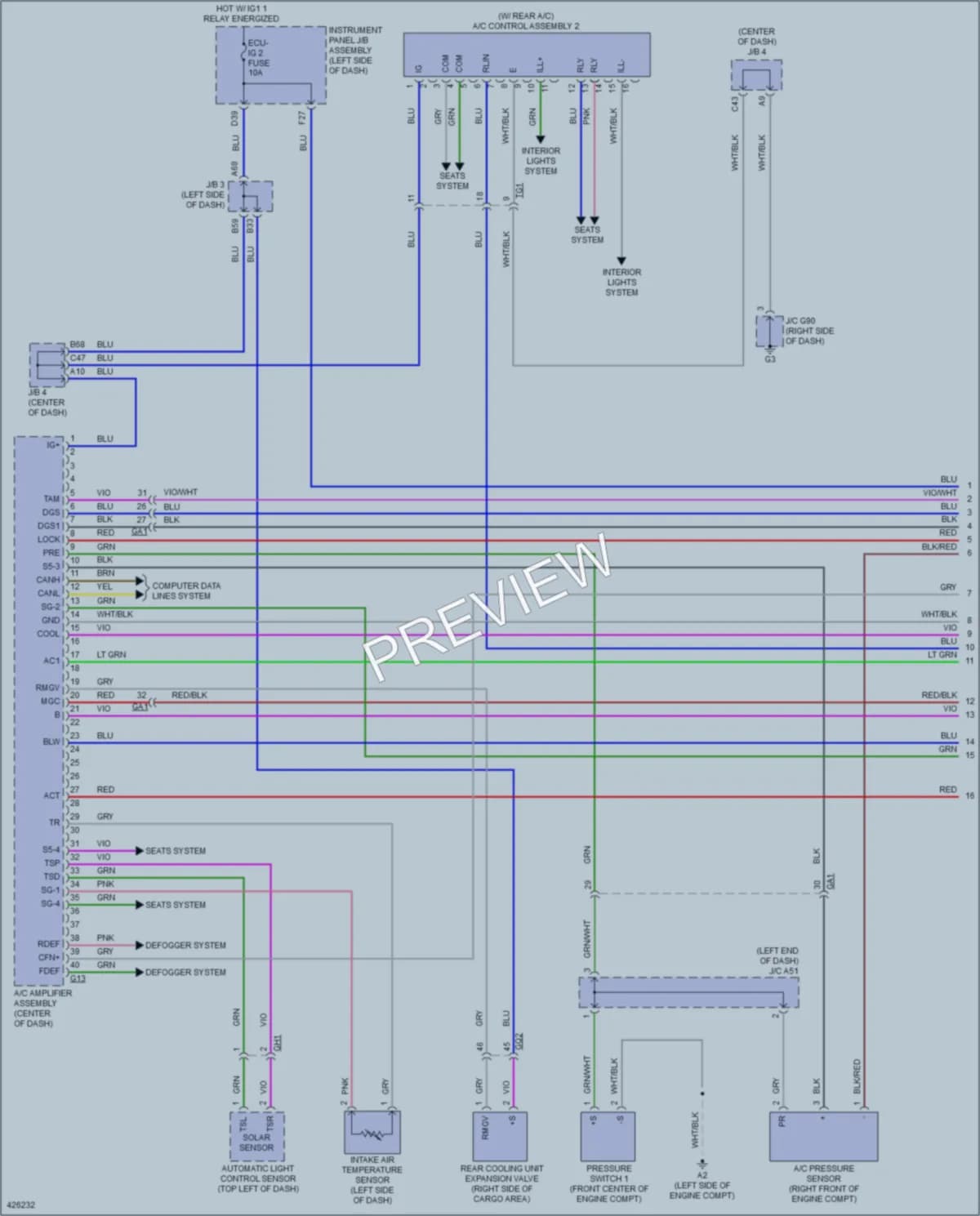 2014 Lexus GX460 Air Conditioning wiring diagram preview