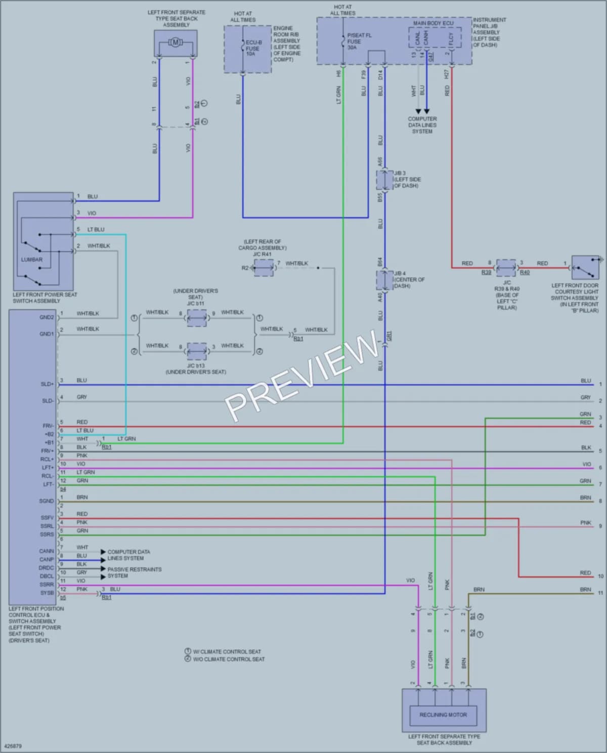 2014 Lexus GX460 Memory Systems wiring diagram preview