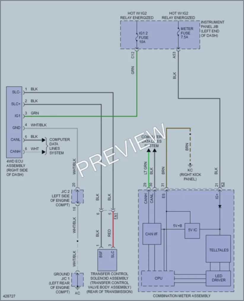 2014 Lexus IS250 Transmission wiring diagram preview