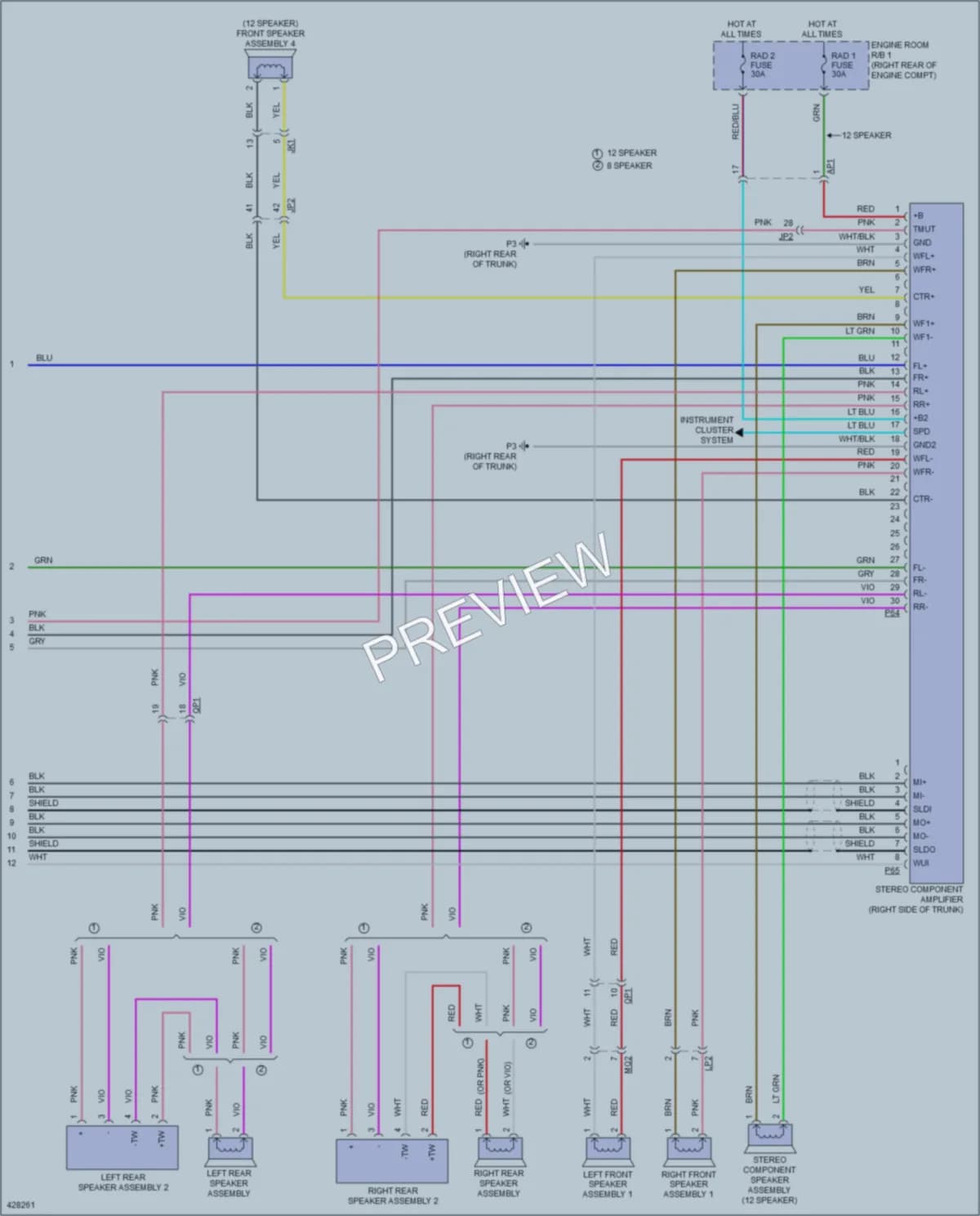 2014 Lexus IS350C Radio wiring diagram preview