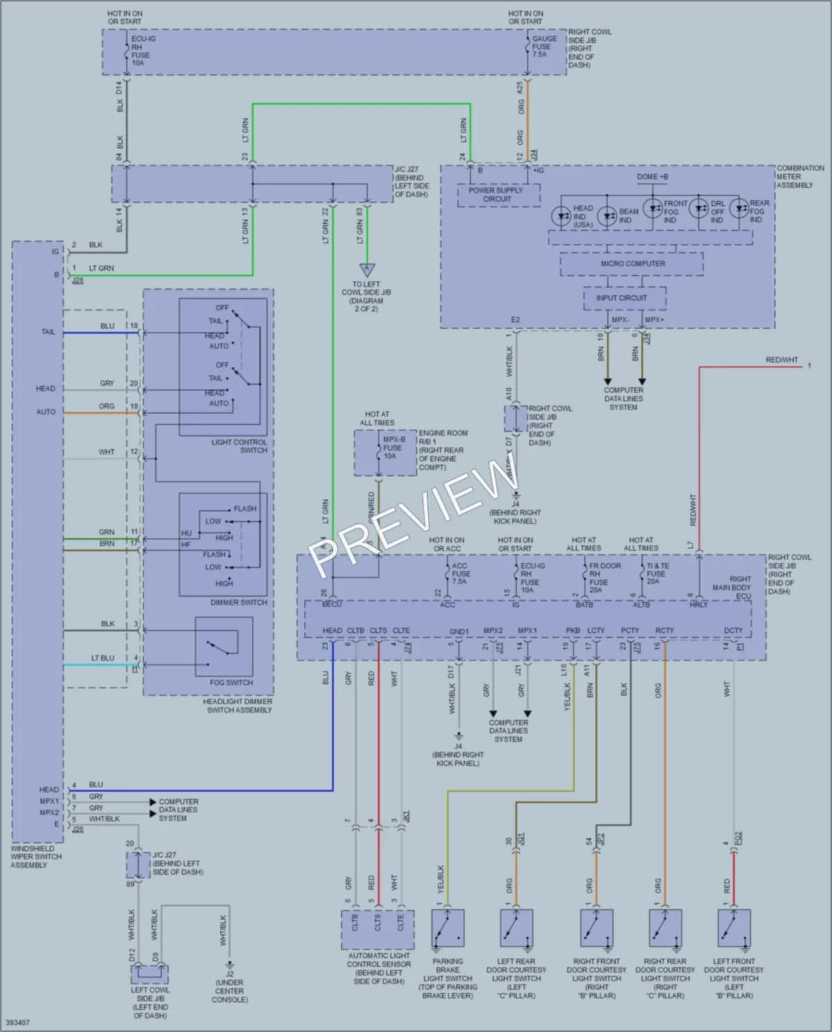 2014 Lexus ISF Headlights wiring diagram preview