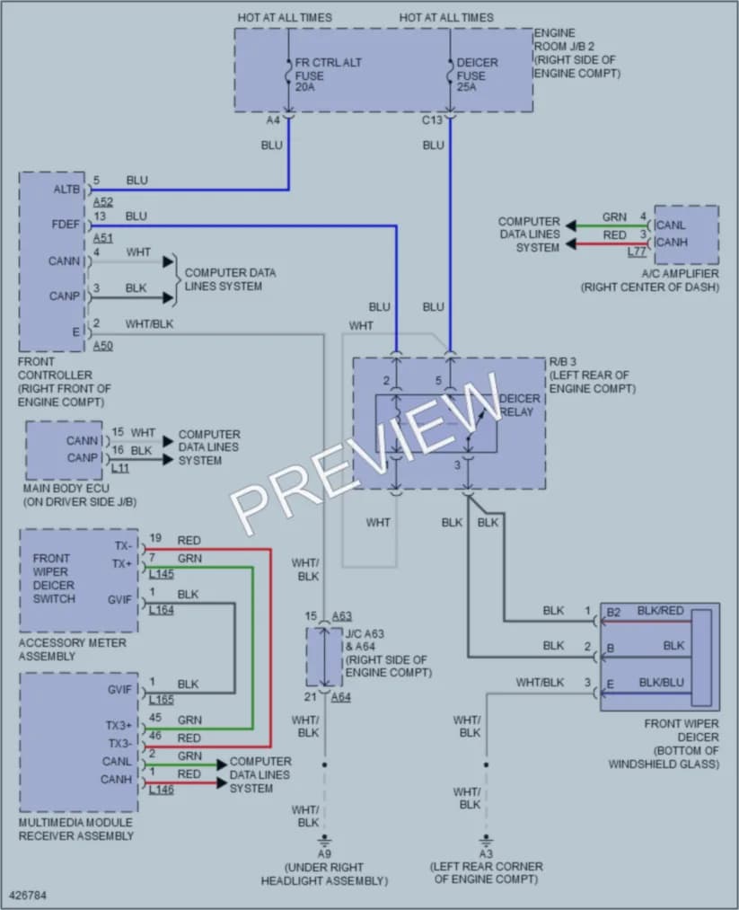 2014 Lexus LS460 Defoggers wiring diagram preview
