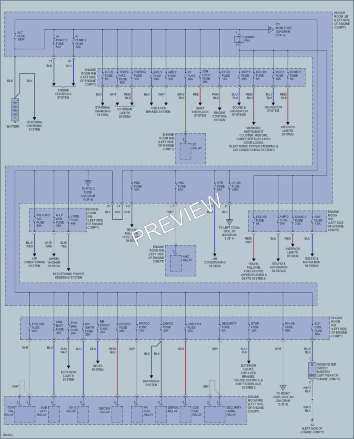 2014 Lexus LX570 Power Distribution wiring diagram preview