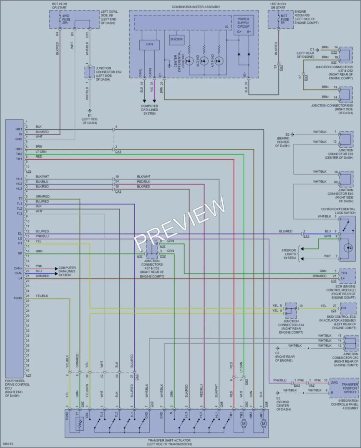 2014 Lexus LX570 Transmission wiring diagram preview