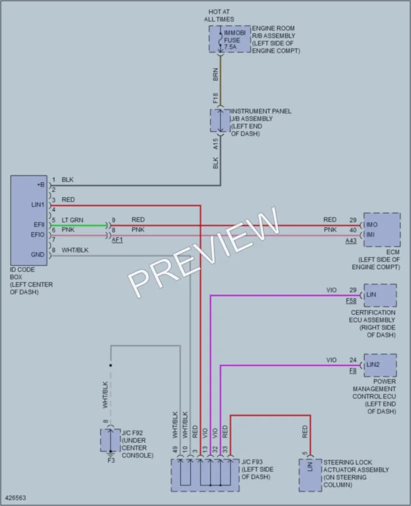 2014 Lexus RX350 Anti Theft wiring diagram preview
