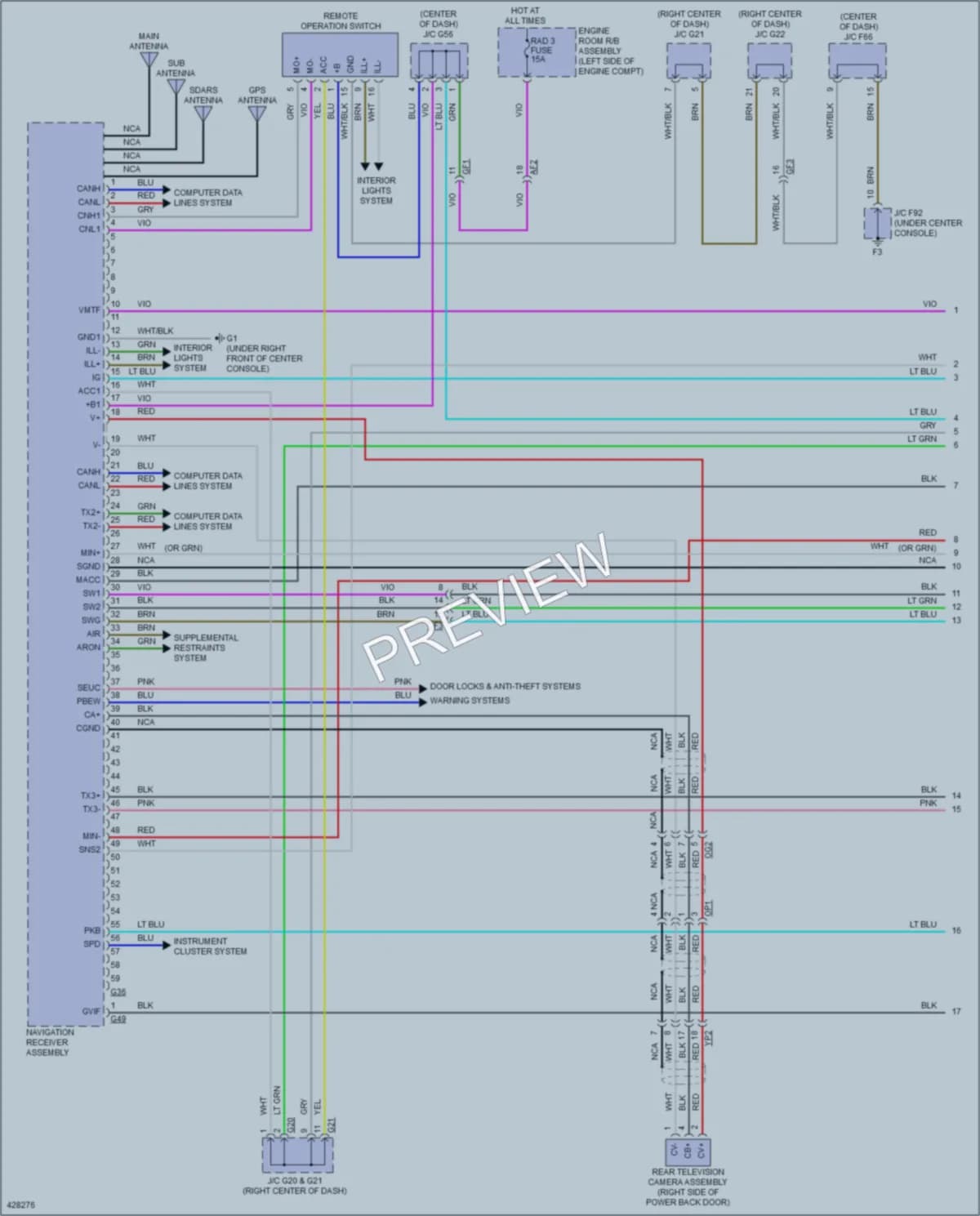 2014 Lexus RX350 Radio wiring diagram preview