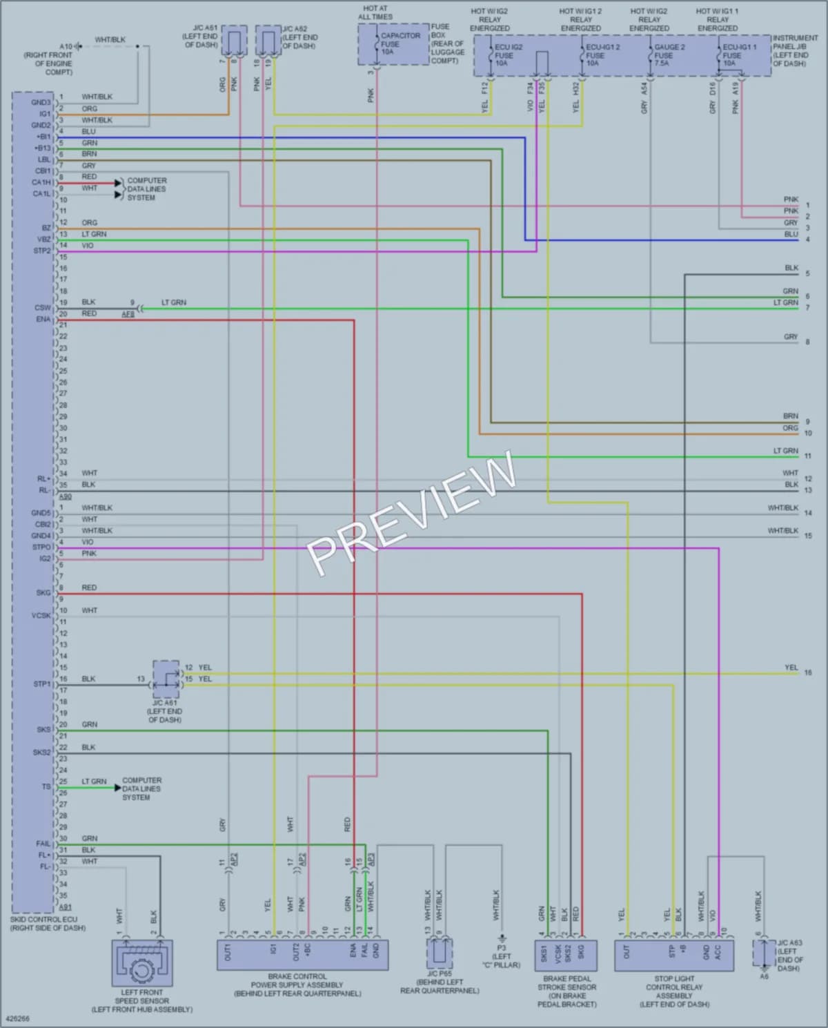 2014 Lexus RX450h Anti Lock Brakes wiring diagram preview