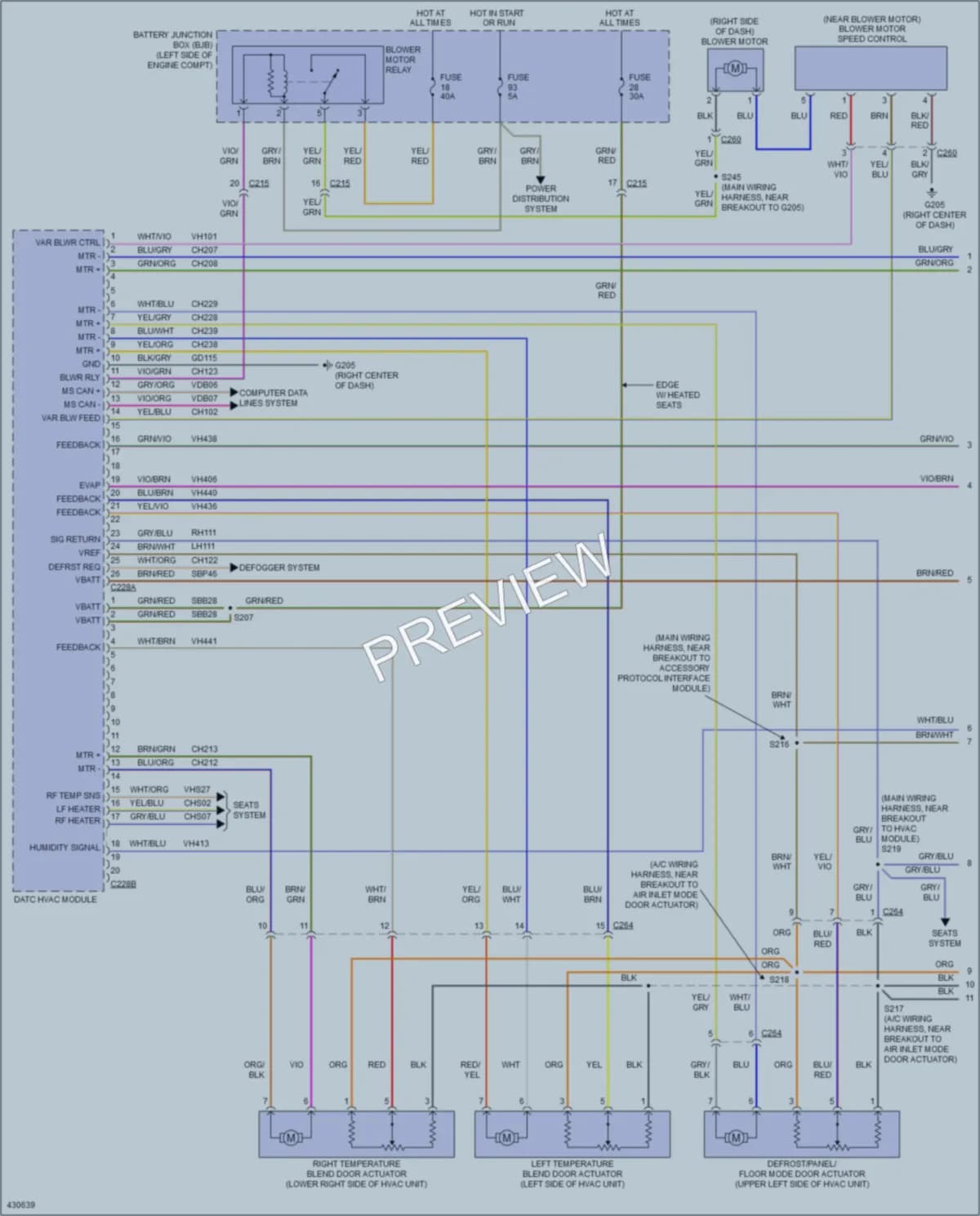 2014 Lincoln MKX Air Conditioning wiring diagram preview