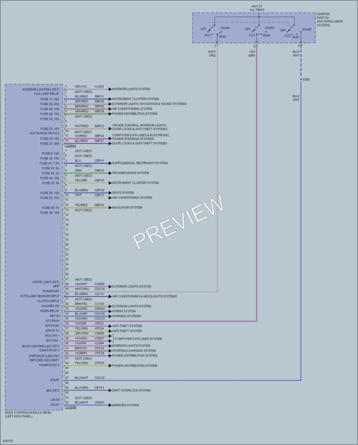2014 Lincoln MKX Body Control Modules wiring diagram preview