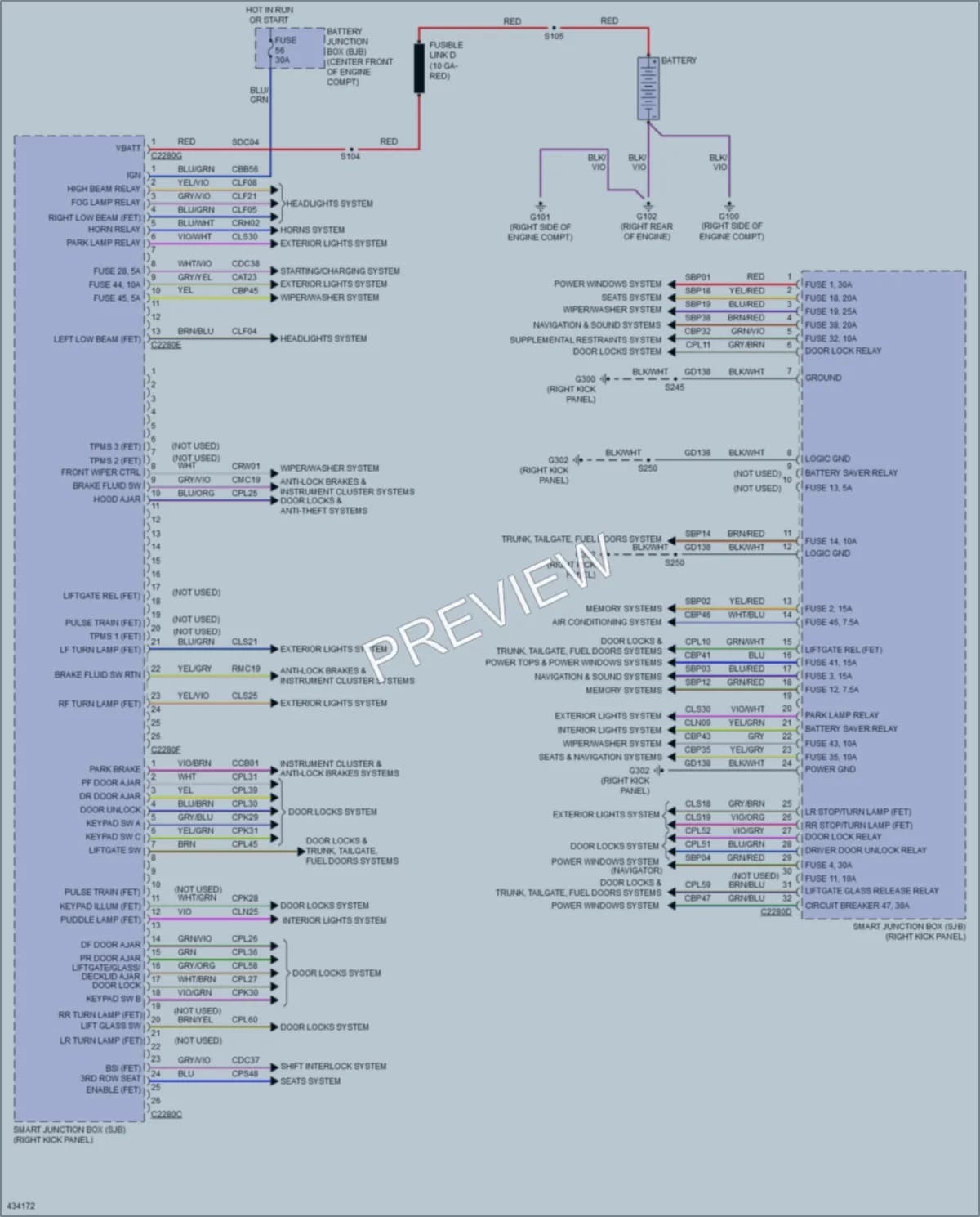 2014 Lincoln Navigator Body Control Modules wiring diagram preview