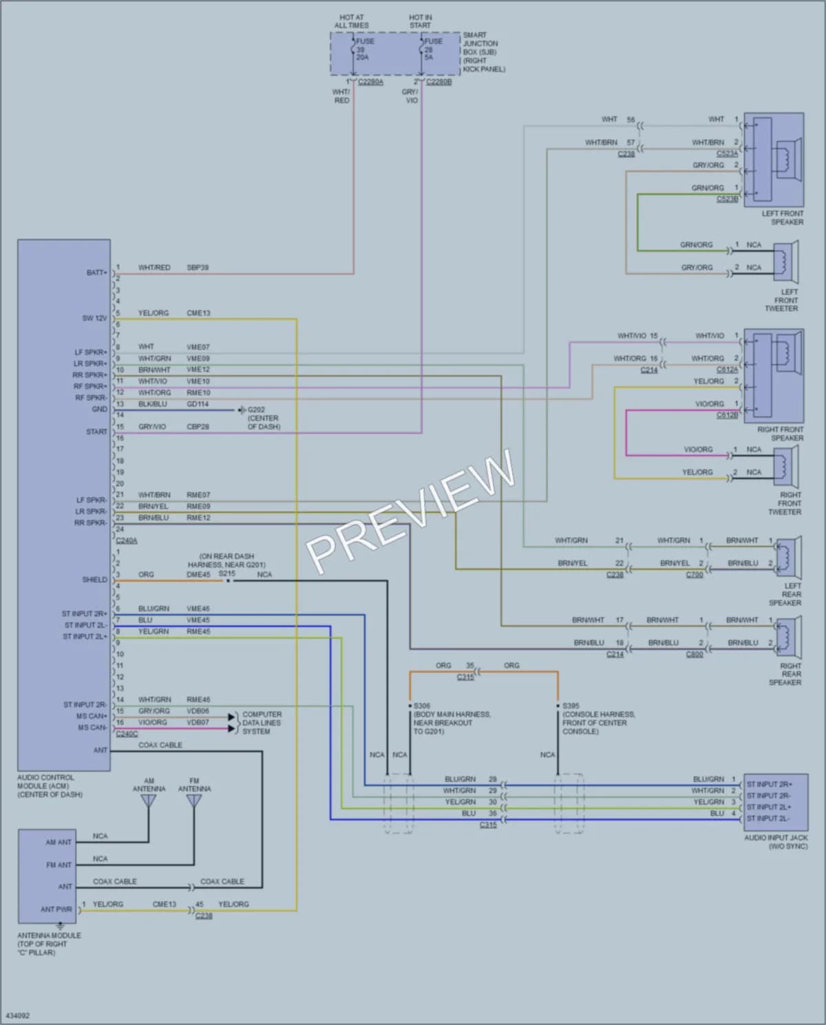2014 Lincoln NavigatorL Radio wiring diagram preview