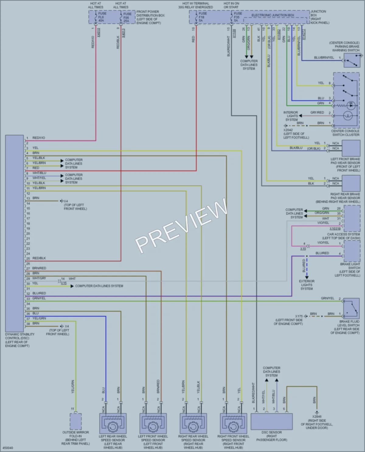 2014 MINI CooperClubman Anti Lock Brakes wiring diagram preview