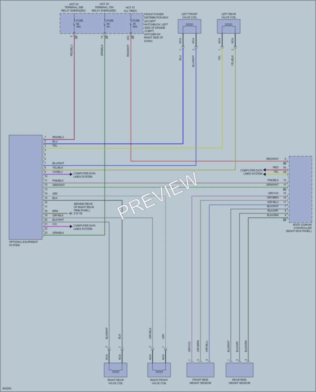 2014 MINI CooperClubman Electronic Suspension wiring diagram preview