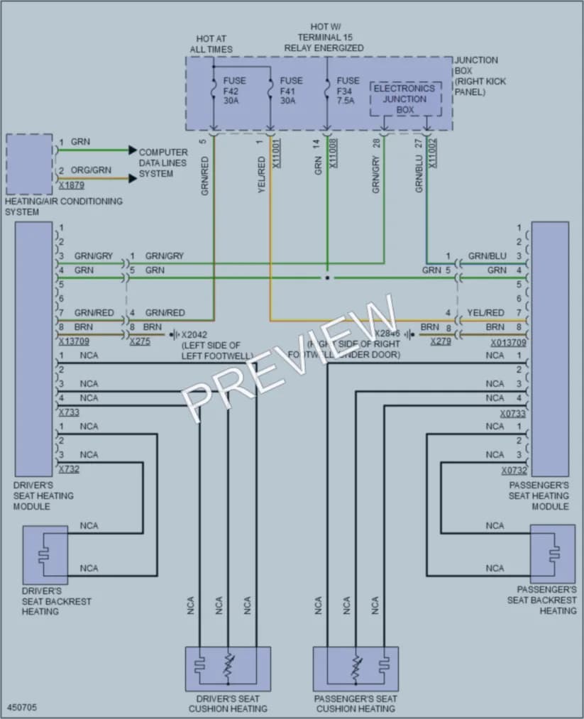 2014 MINI CooperClubman Power Seats wiring diagram preview