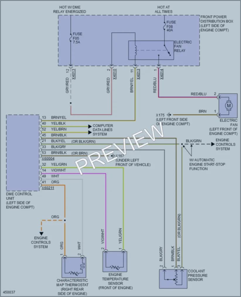 2014 MINI CooperCountryman Cooling Fan wiring diagram preview