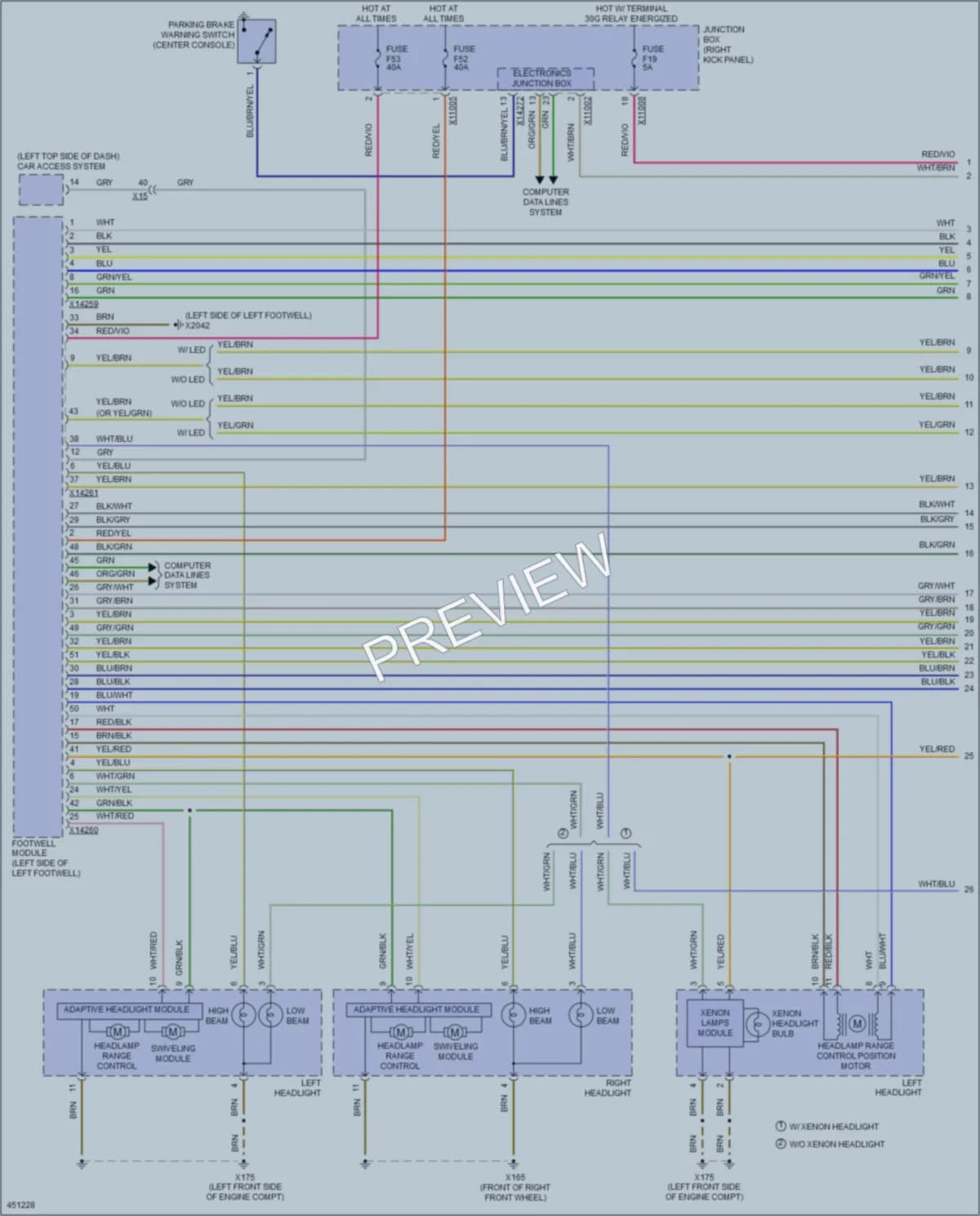 2014 MINI CooperCountryman Headlights wiring diagram preview