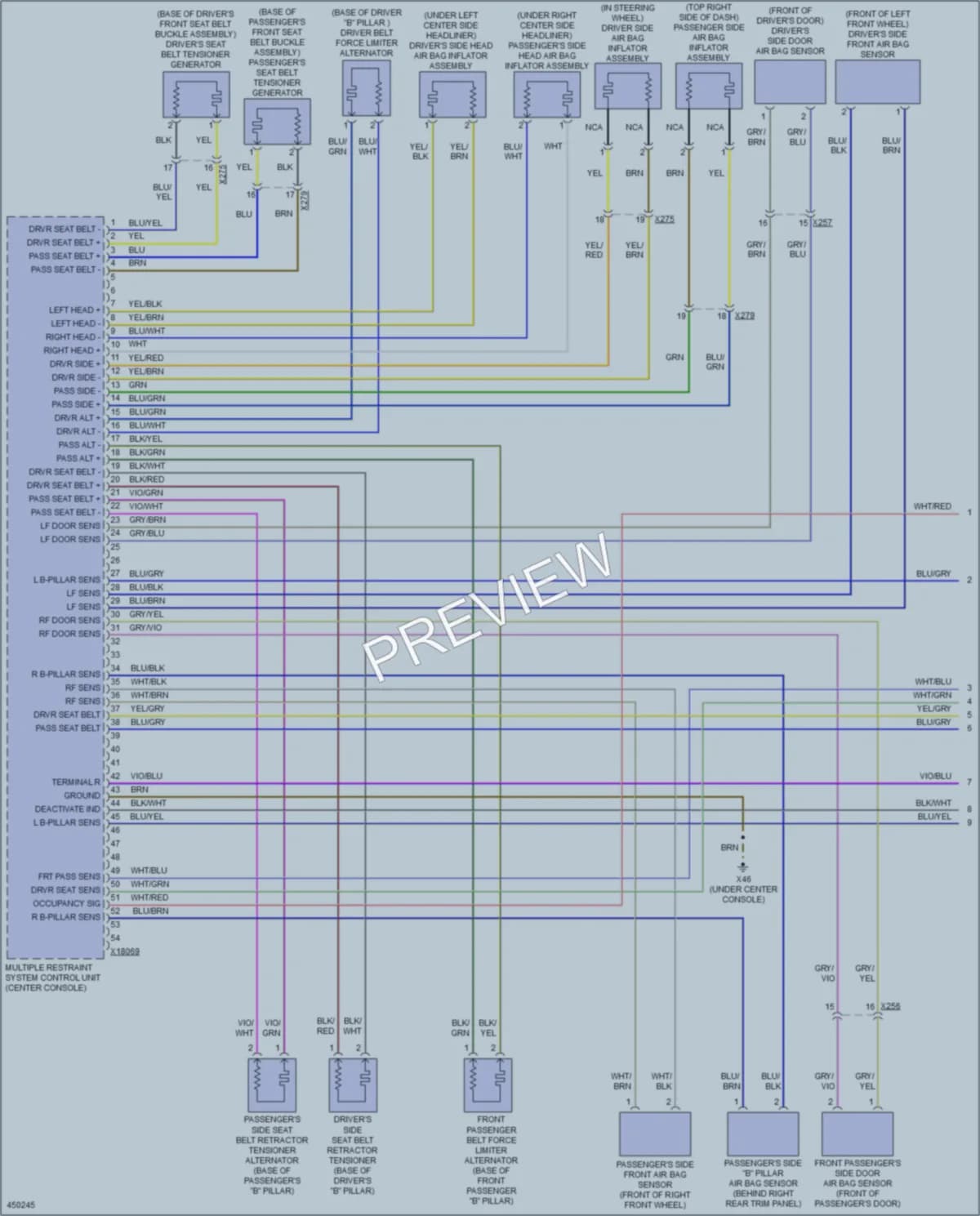 2014 MINI CooperCountryman Supplemental Restraints wiring diagram preview