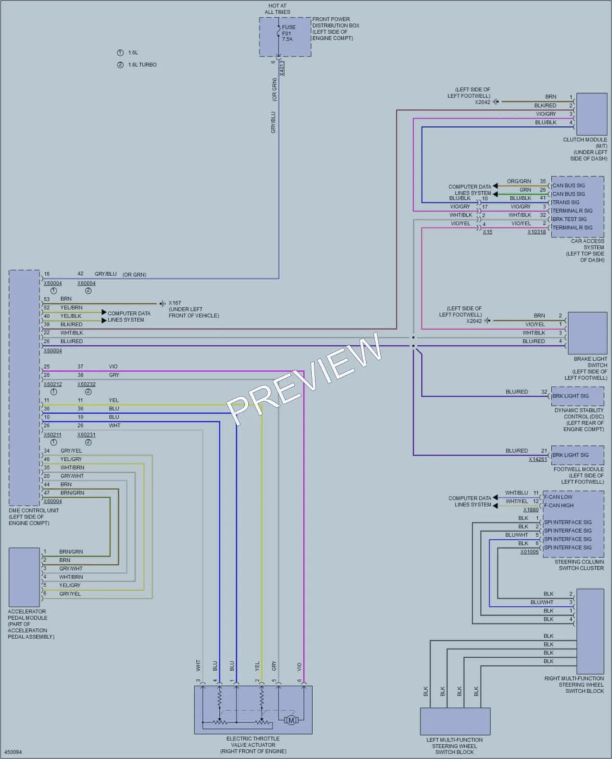 2014 MINI CooperPaceman Cruise Control wiring diagram preview