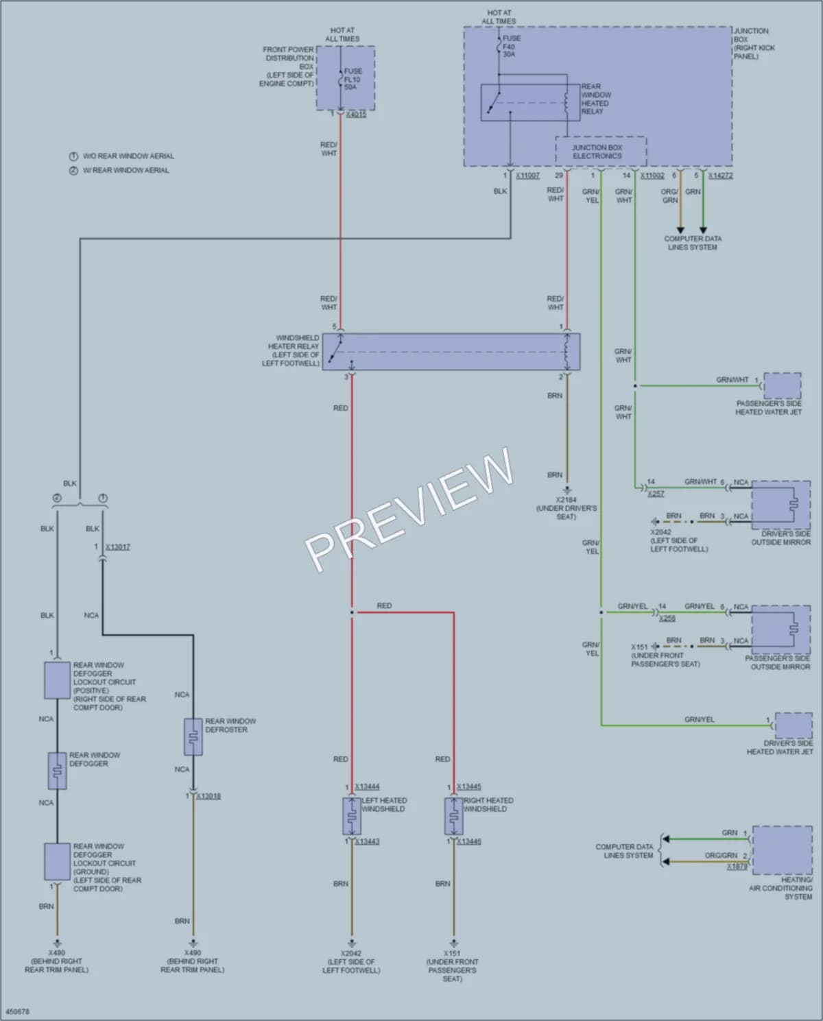 2014 MINI CooperPaceman Defoggers wiring diagram preview