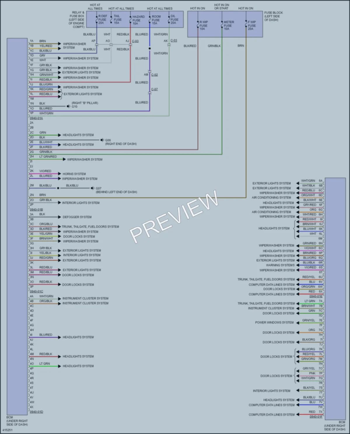 2014 Mazda 2 Body Control Modules wiring diagram preview