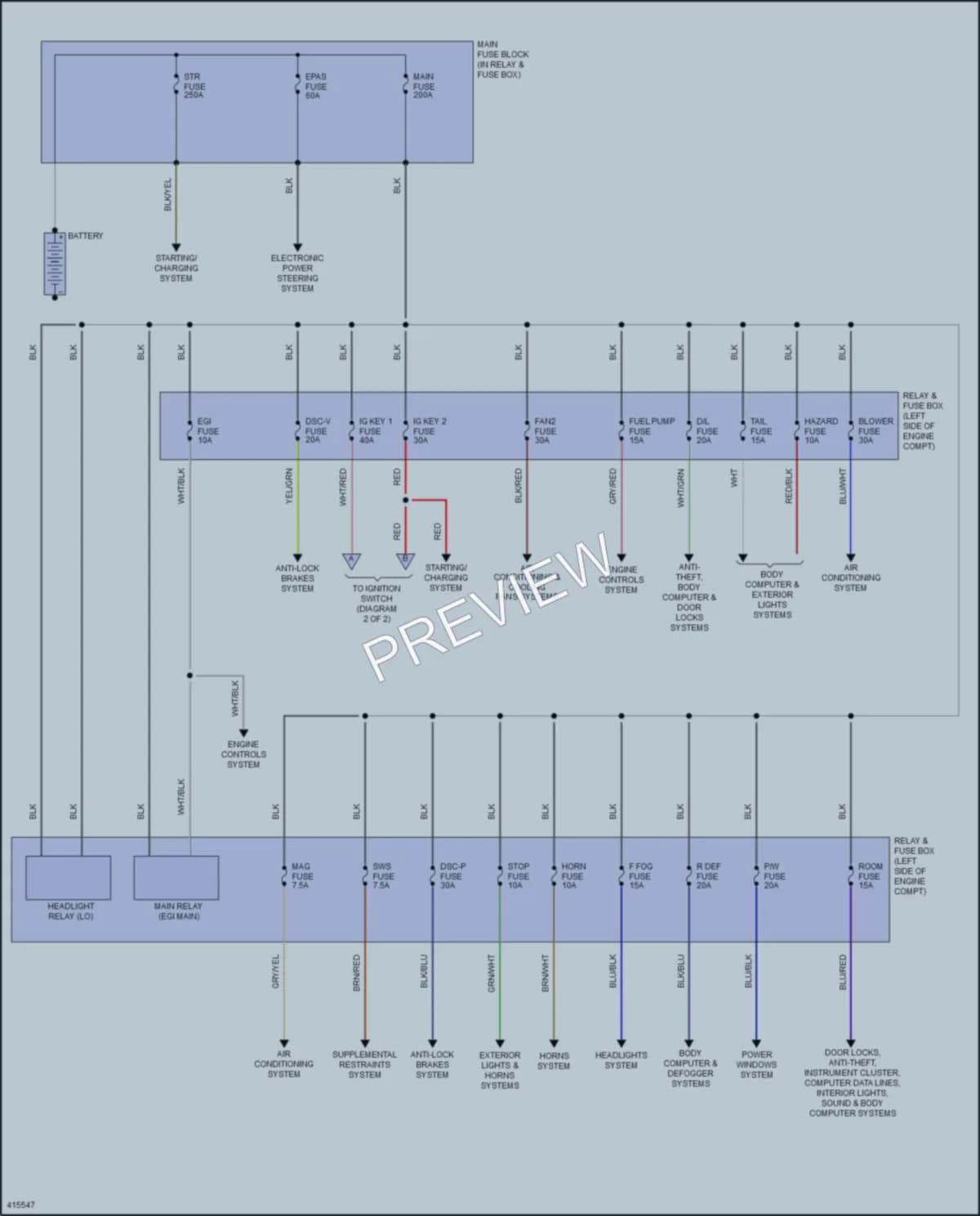 2014 Mazda 2 Power Distribution wiring diagram preview