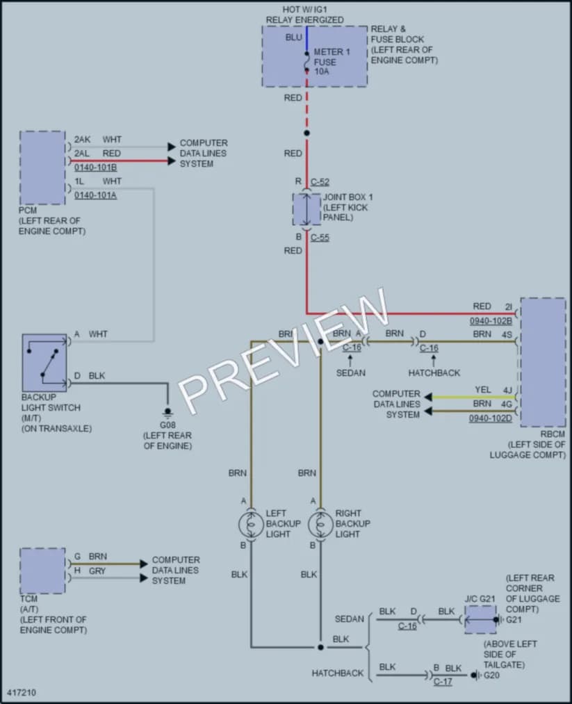 2014 Mazda 3 Exterior Lights wiring diagram preview
