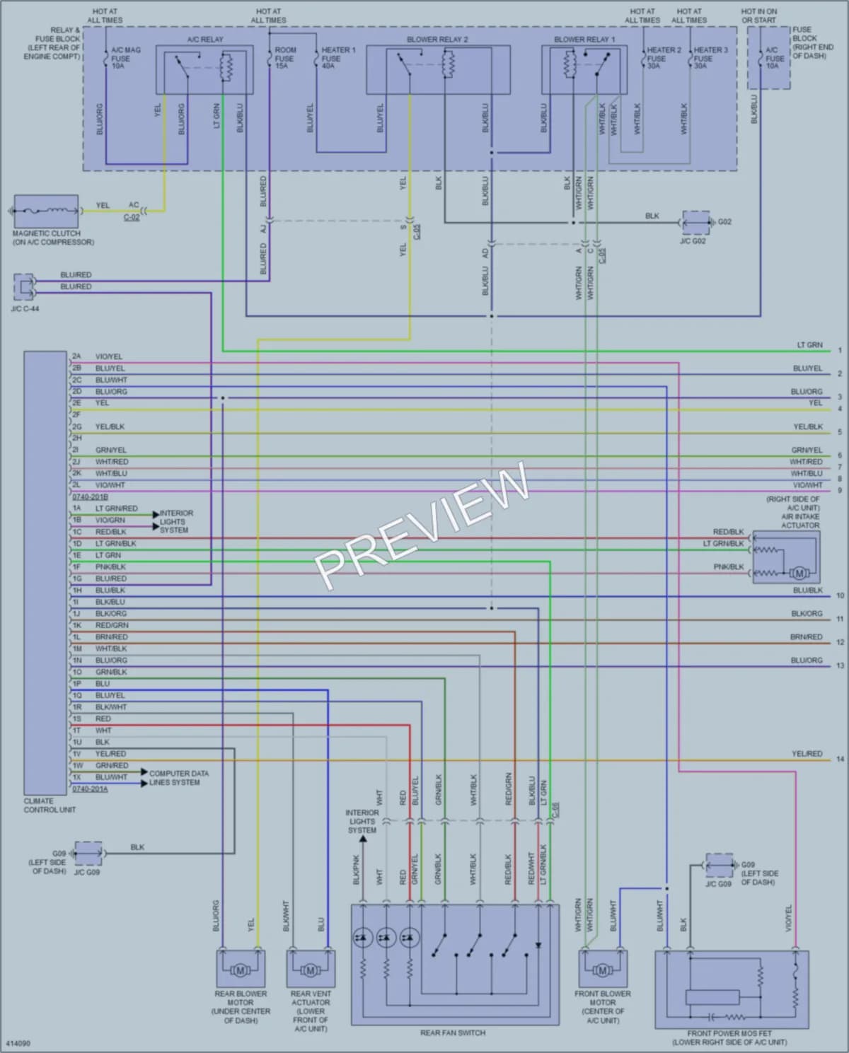 2014 Mazda 5 Air Conditioning wiring diagram preview