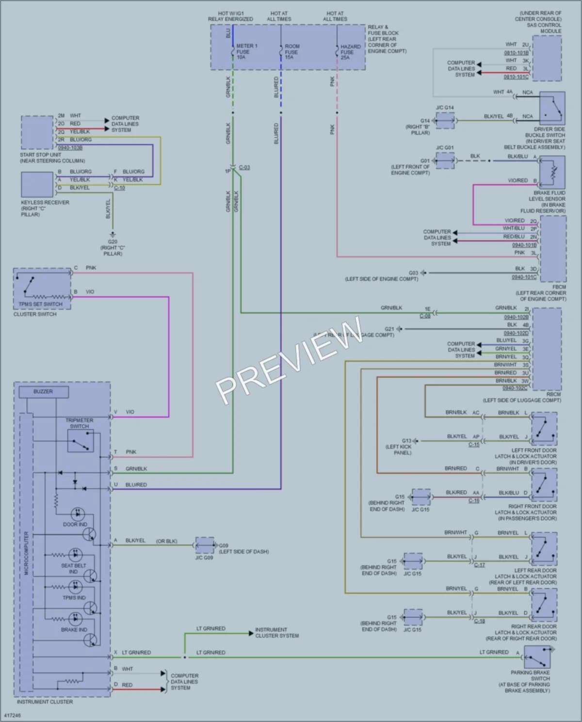 2014 Mazda 6 Warning Systems wiring diagram preview