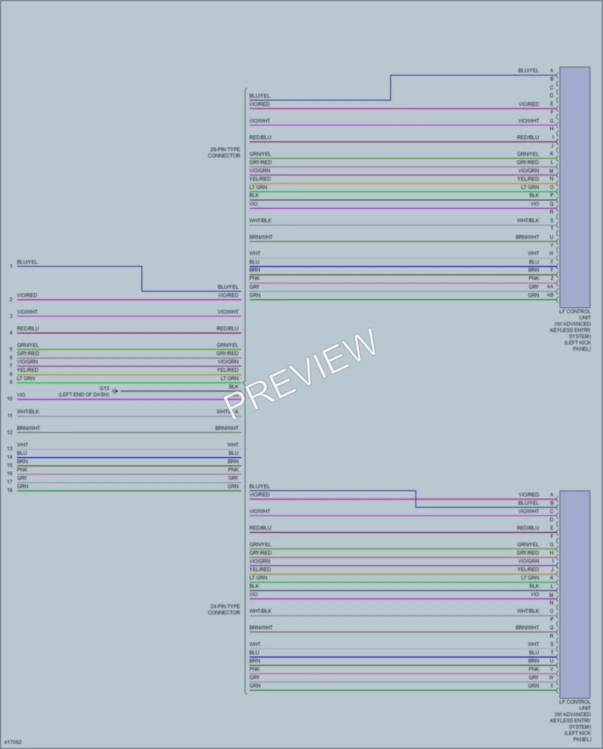 2014 Mazda CX5 Anti Theft wiring diagram preview