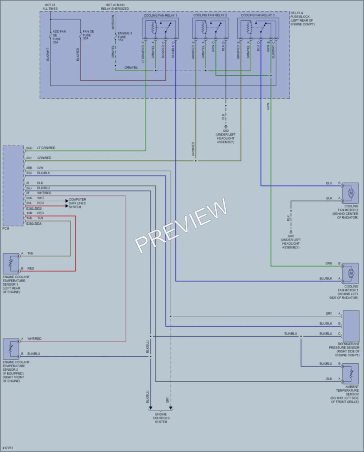 2014 Mazda CX5 Cooling Fan wiring diagram preview
