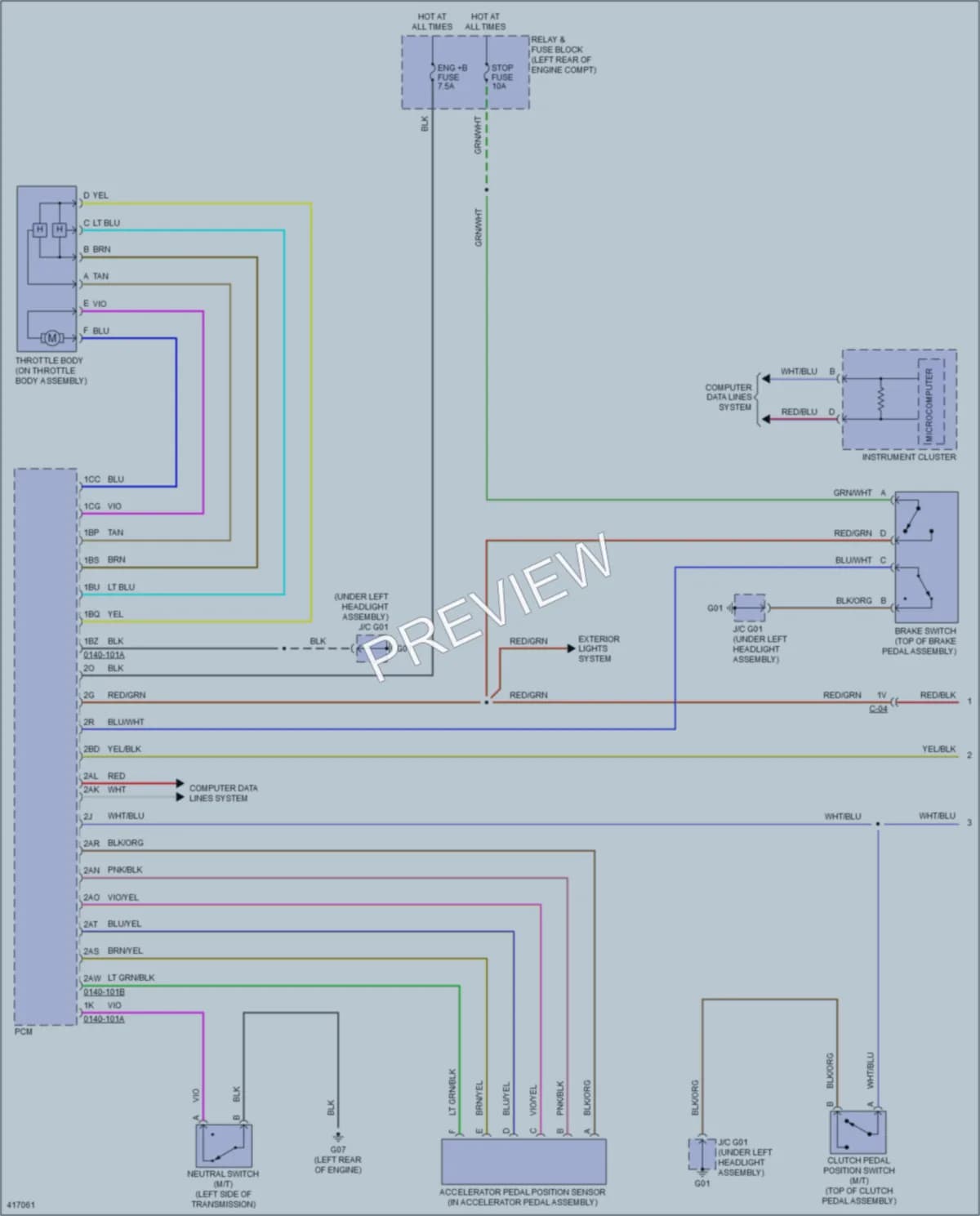 2014 Mazda CX5 Cruise Control wiring diagram preview