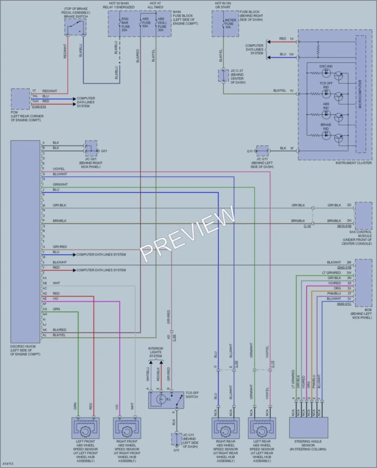 2014 Mazda CX9 Anti Lock Brakes wiring diagram preview