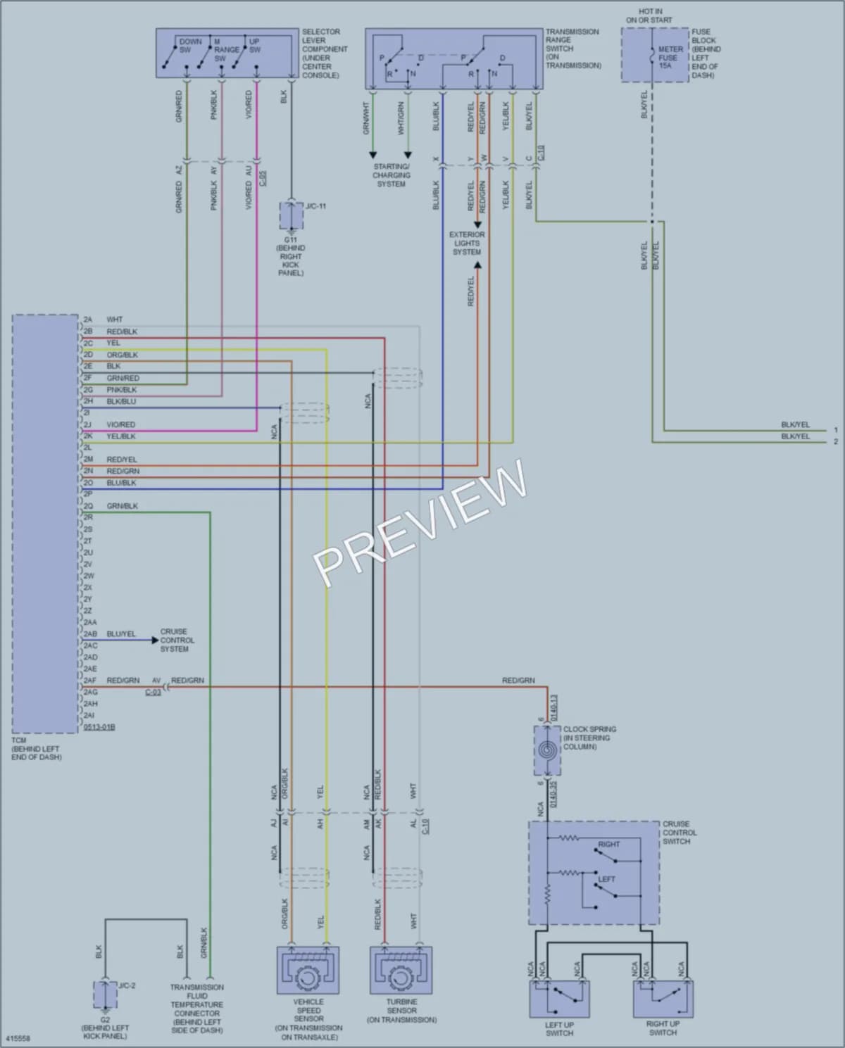 2014 Mazda MX5Miata Transmission wiring diagram preview