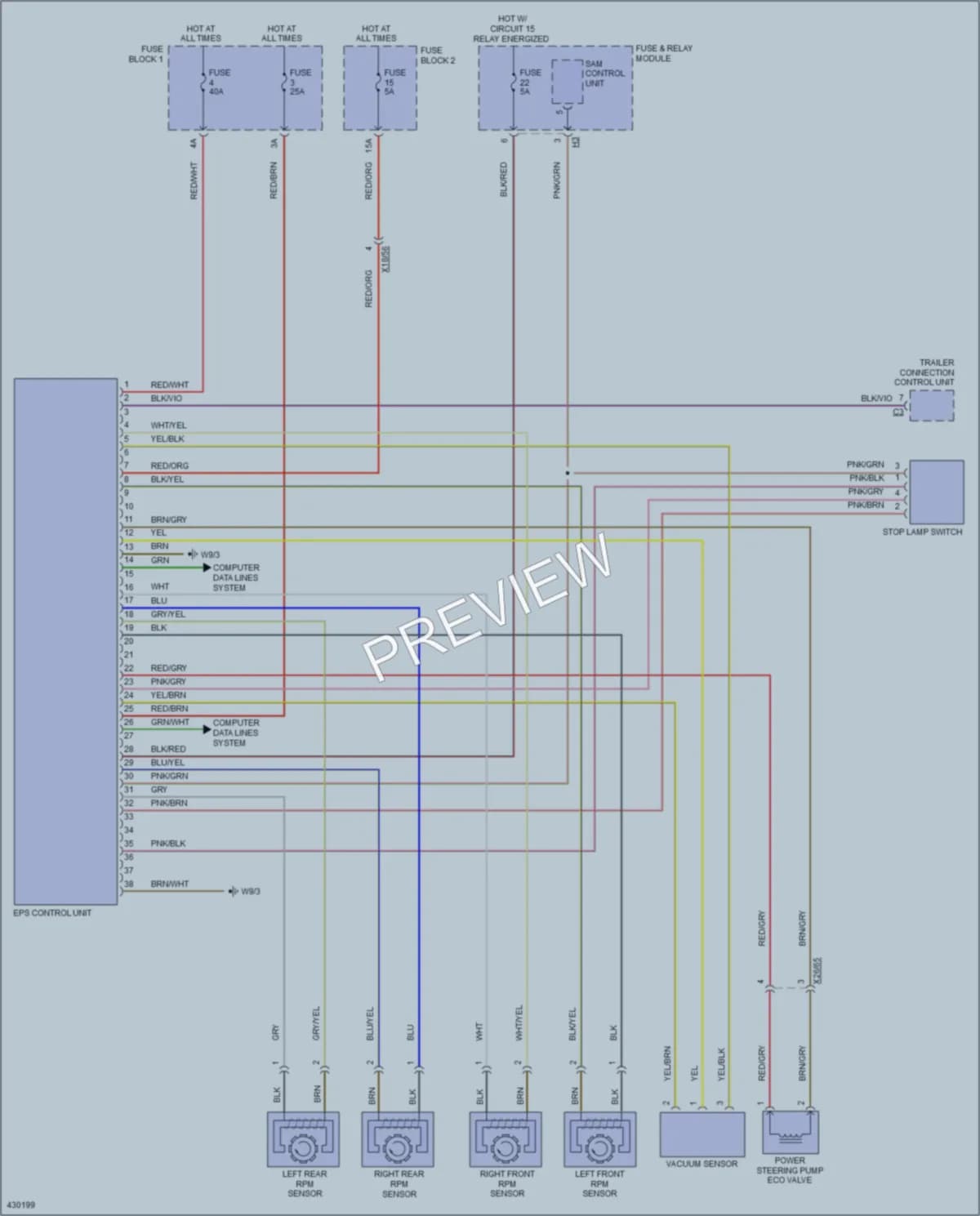 2014 MercedesBenz 2500Sprinter Anti Lock Brakes wiring diagram preview