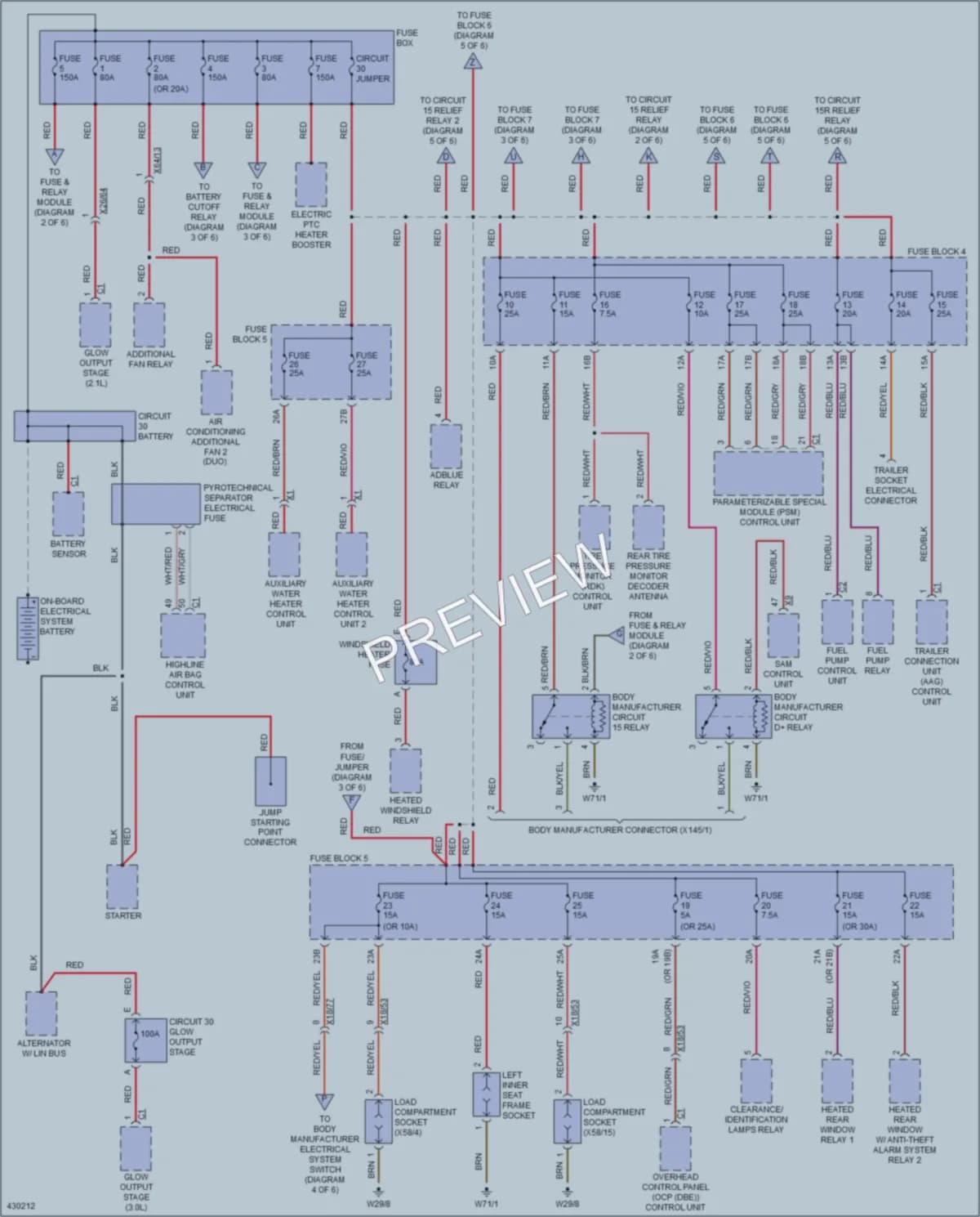 2014 MercedesBenz 2500Sprinter Power Distribution wiring diagram preview