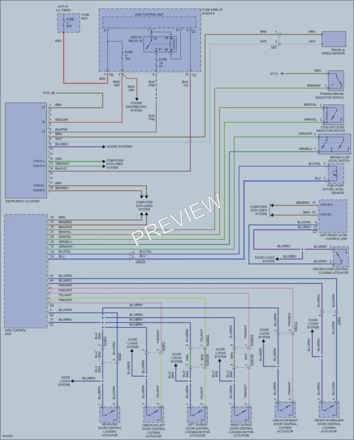 2014 MercedesBenz 3500Sprinter Instrument Cluster wiring diagram preview
