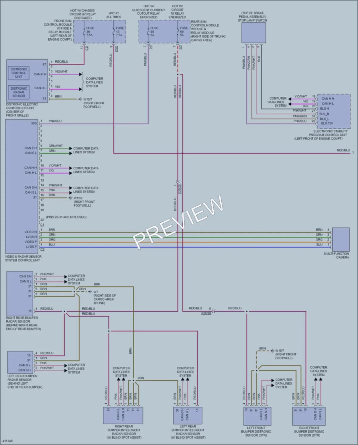 2014 MercedesBenz C300 Cruise Control wiring diagram preview