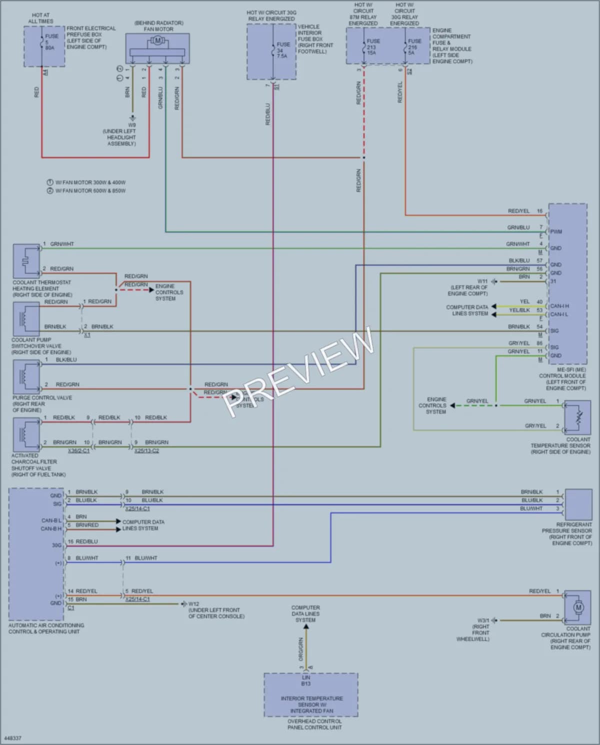 2014 MercedesBenz CLA250 Cooling Fan wiring diagram preview