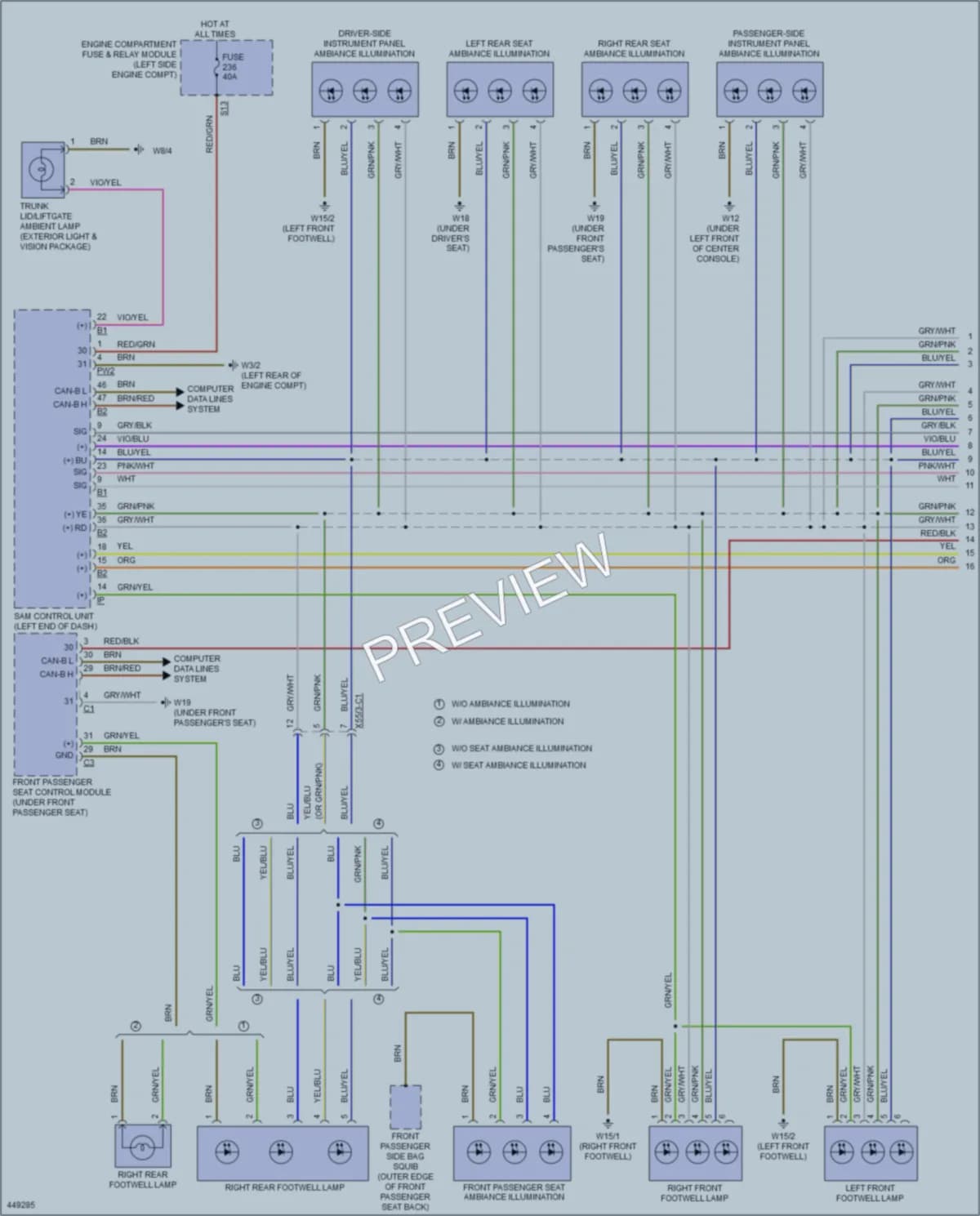 2014 MercedesBenz CLA250 Interior Lights wiring diagram preview